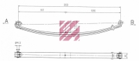 Рессора передняя 2-листовая 2 30x90x66 937+1093 D20 D20