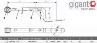 Полурессора GIGANT NLR45.1-70 ширина 70мм 500x380 ступенька 56/165mm