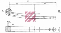 Полурессора прицепа SAF 2х листовая 100X365X245
