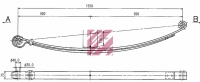 Коренной лист рессоры 814 передней 70*660*890 (параболичный)