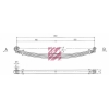 Рессора передняя 900x900mm 328x80mm DAF